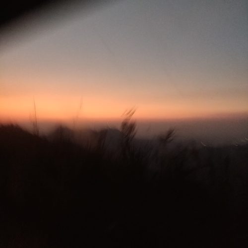 Mountains, sunset, flowers and what more